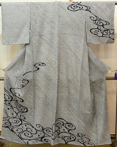 訪問着 黒 疋田絞り 鹿の子の総絞り波紋(A4482H) | 蒲田、川崎の着物 