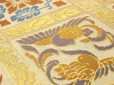 袋帯 金茶 川島織物の唐織 有職紋様（B8789） – 蒲田、川崎の着物